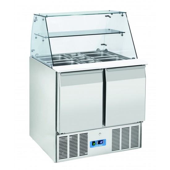 Saladette vitrine réfrigérée 2 Portes