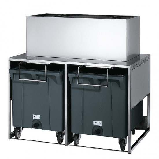 Réserve inox 50kg avec chariots de manutention Brema-mondialchr.com