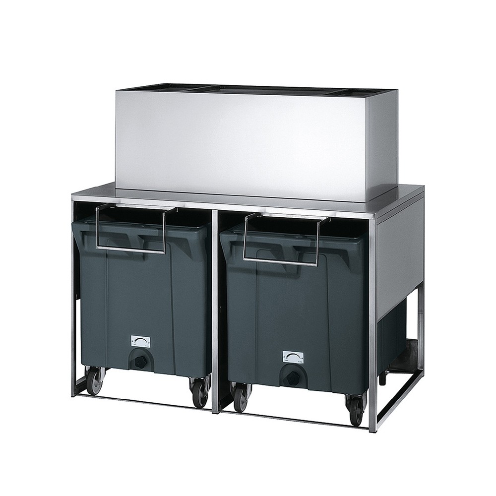 Réserve inox 50kg avec chariots de manutention Brema-mondialchr.com