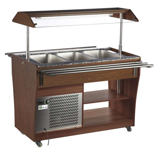 Buffet réfrigéré Noyer 3 bacs GN 1/1 L1210mm AFI-mondialchr.com