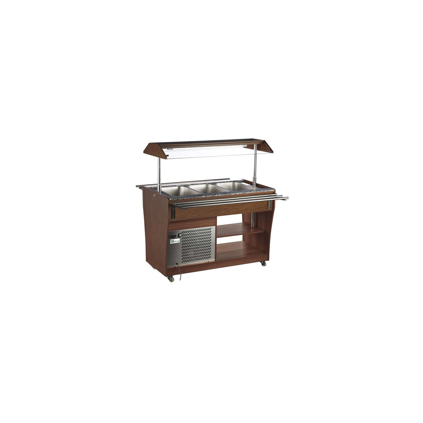 Buffet réfrigéré Noyer 3 bacs GN 1/1 L1210mm AFI-mondialchr.com