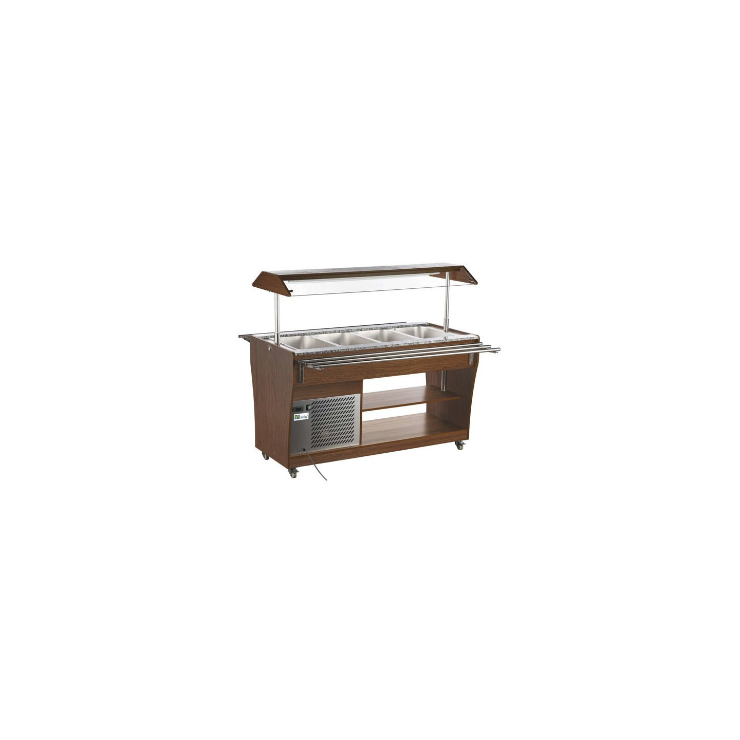 Buffet réfrigéré Noyer 4 bacs GN 1/1 L1490mm AFI-mondialchr.com