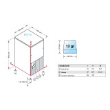Distributeur automatique de glaçons 44kg condenseur eau Brema-mondialchr.com
