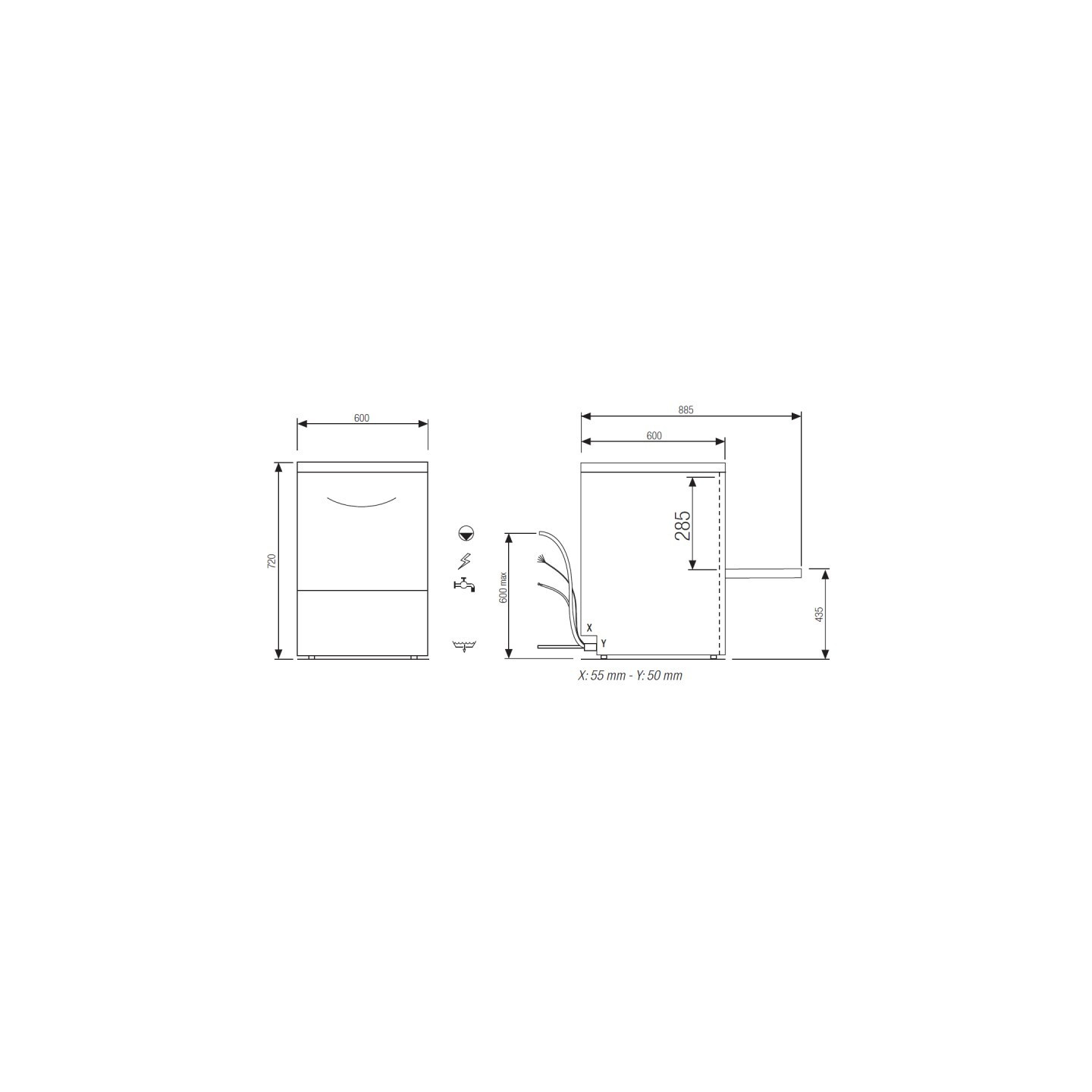 Lave verres vaisselle 400V Panier 500x500mm Elettrobar Furnotel-mondialchr.com