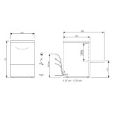 Lave verres vaisselle commutable en 230V Panier 500x500 Furnotel-mondialchr.com