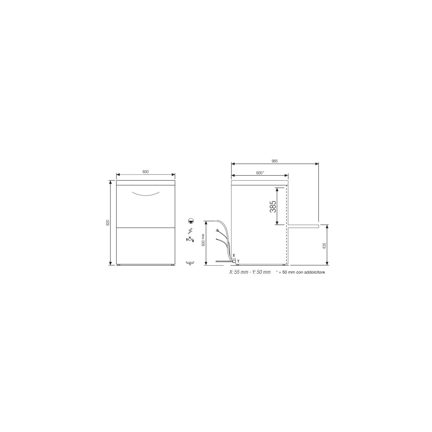 Lave vaisselle Tri 400V Ref.RIVER262V1 Elettrobar Furnotel-mondialchr.com