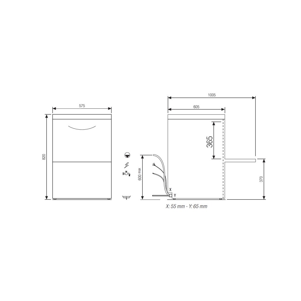 Lave vaisselle 400V Ref.FAST161DG Elettrobar Furnotel-mondialchr.com
