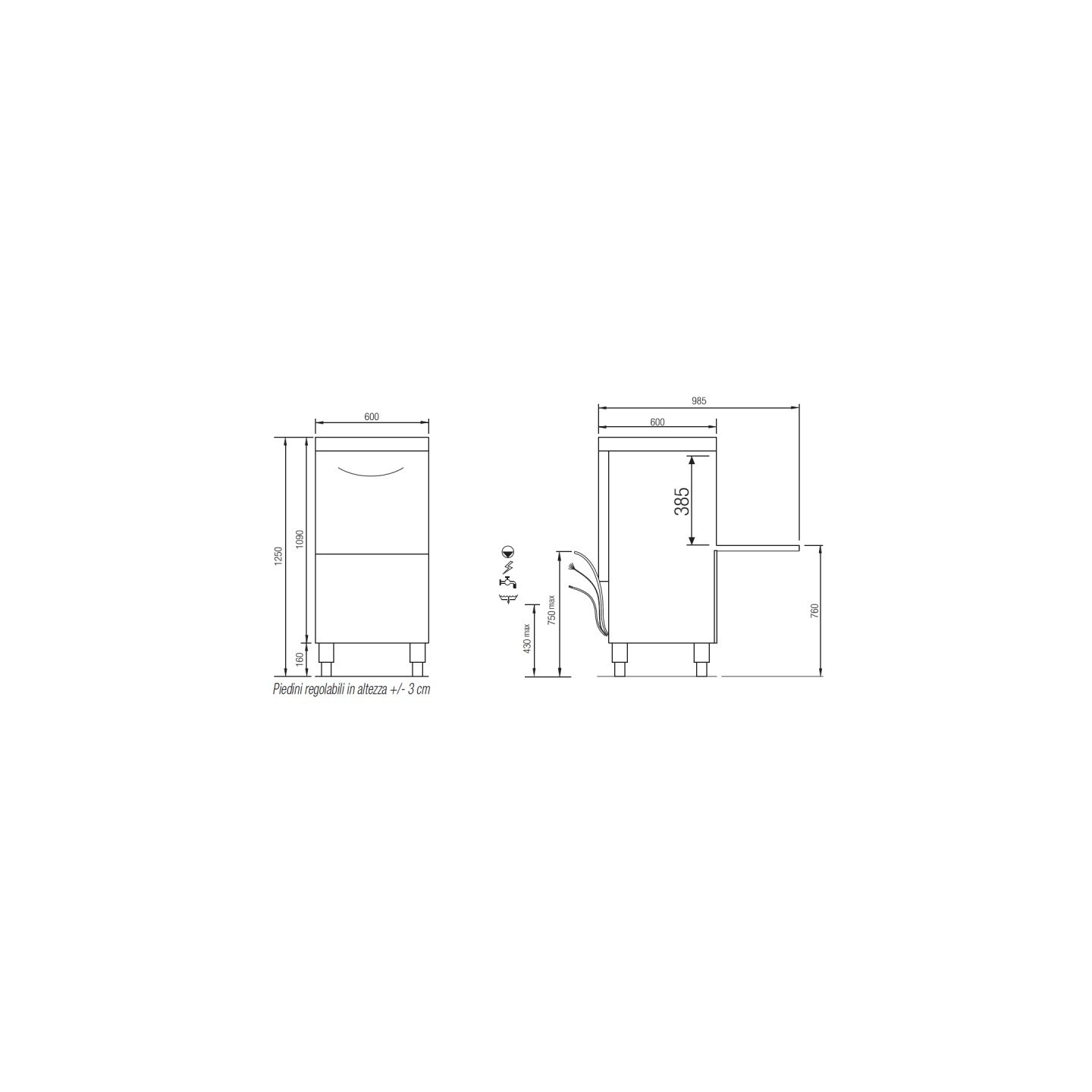 Lave vaisselle NIAG271V1 Panier 500x500 Elettrobar Furnotel -mondialchr.com