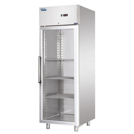 Armoire inox positive vitrée GN2/1 700L 1P SOFRACOLD Sofraca-mondialchr.com