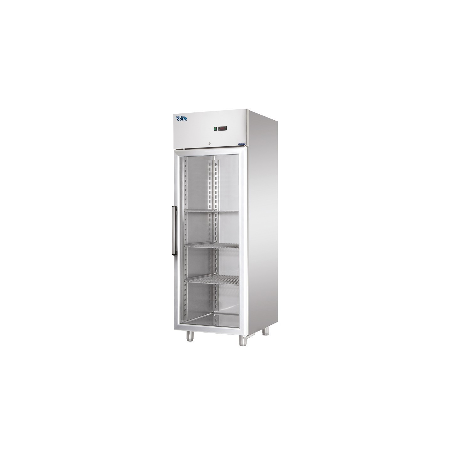 Armoire inox positive vitrée GN2/1 700L 1P SOFRACOLD Sofraca-mondialchr.com