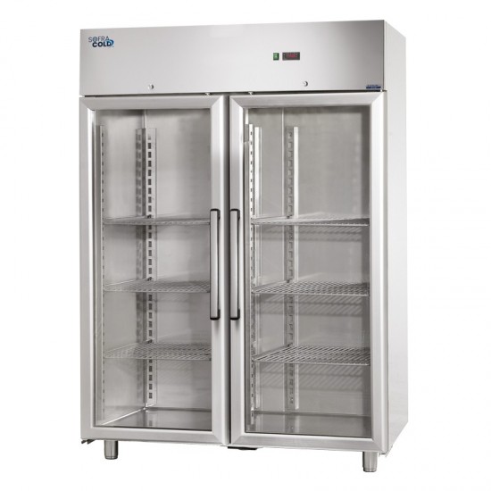Armoire inox positive vitrée GN2/1 1400L 2P SOFRACOLD Sofraca-mondialchr.com