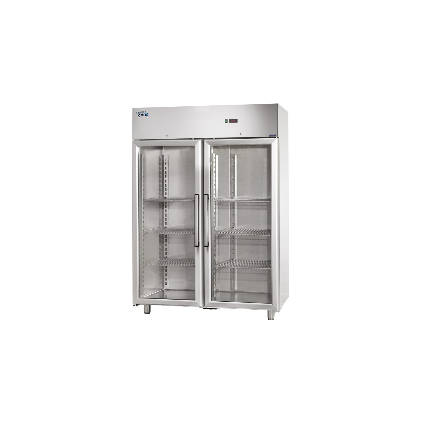 Armoire inox positive vitrée GN2/1 1400L 2P SOFRACOLD Sofraca-mondialchr.com