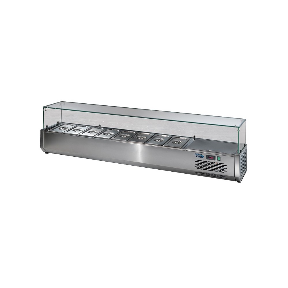 Vitrine pour tables à pizza 8GN1/3 L.2030 SOFRACOLD Sofraca-mondialchr.com