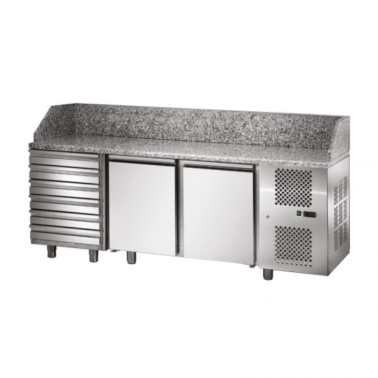 Table à pizza GN1/1 Dessus granit 210L SOFRACOLD Sofraca-mondialchr.com