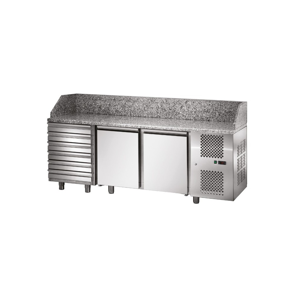 Table à pizza GN1/1 Dessus granit 210L SOFRACOLD Sofraca-mondialchr.com