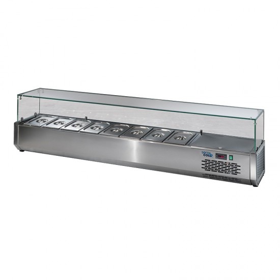 Vitrine pour tables à pizza 8 GN1/3 SOFRACOLD Sofraca-mondialchr.com