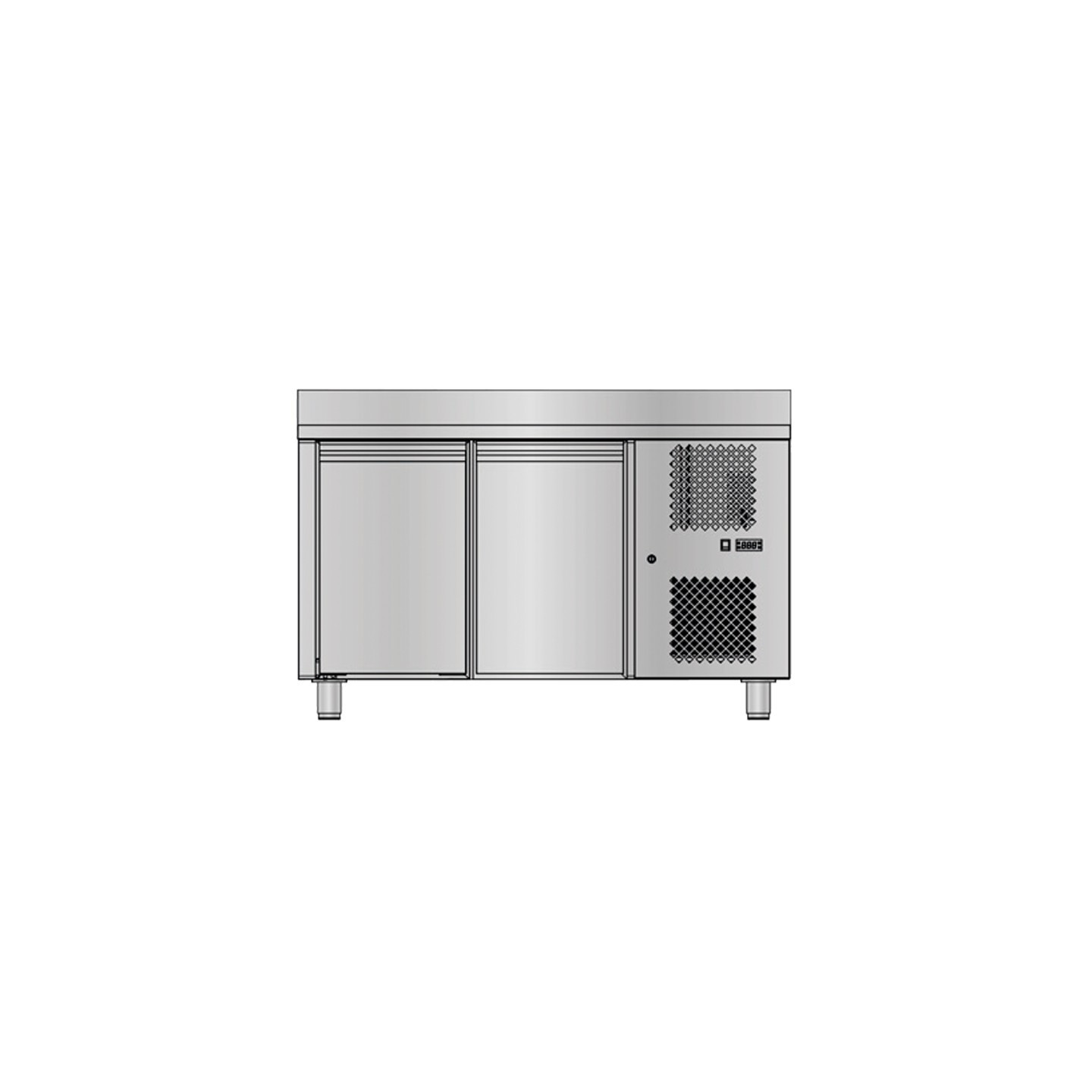 Desserte GN1/1 négative avec dosseret 210L SOFRACOLD Sofraca-mondialchr.com
