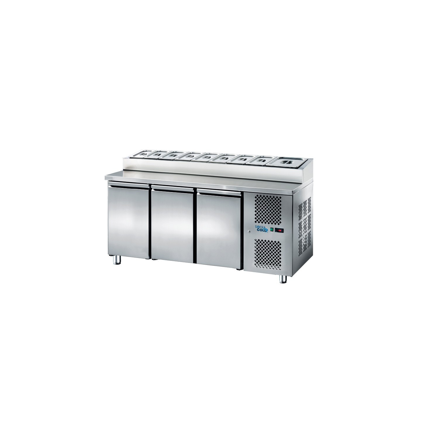 Saladette réfrigérée positive 3 portes 420L SOFRACOLD Sofraca-mondialchr.com