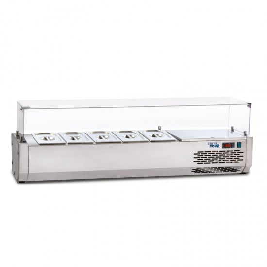 Vitrine pour tables à pizza 4 GN1/3 SOFRACOLD Sofraca-mondialchr.com
