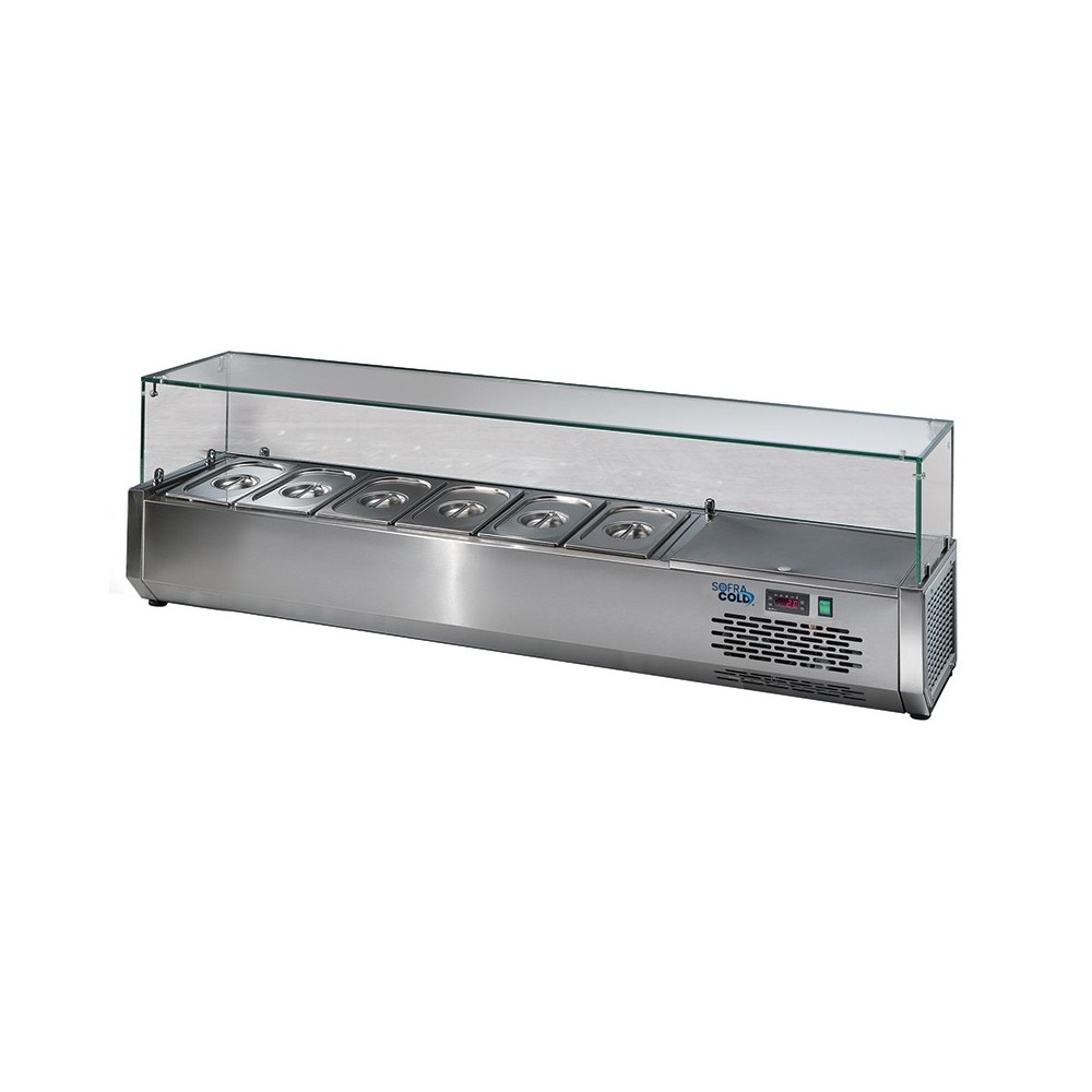Vitrine pour tables à pizza 6 GN1/3 SOFRACOLD Sofraca-mondialchr.com