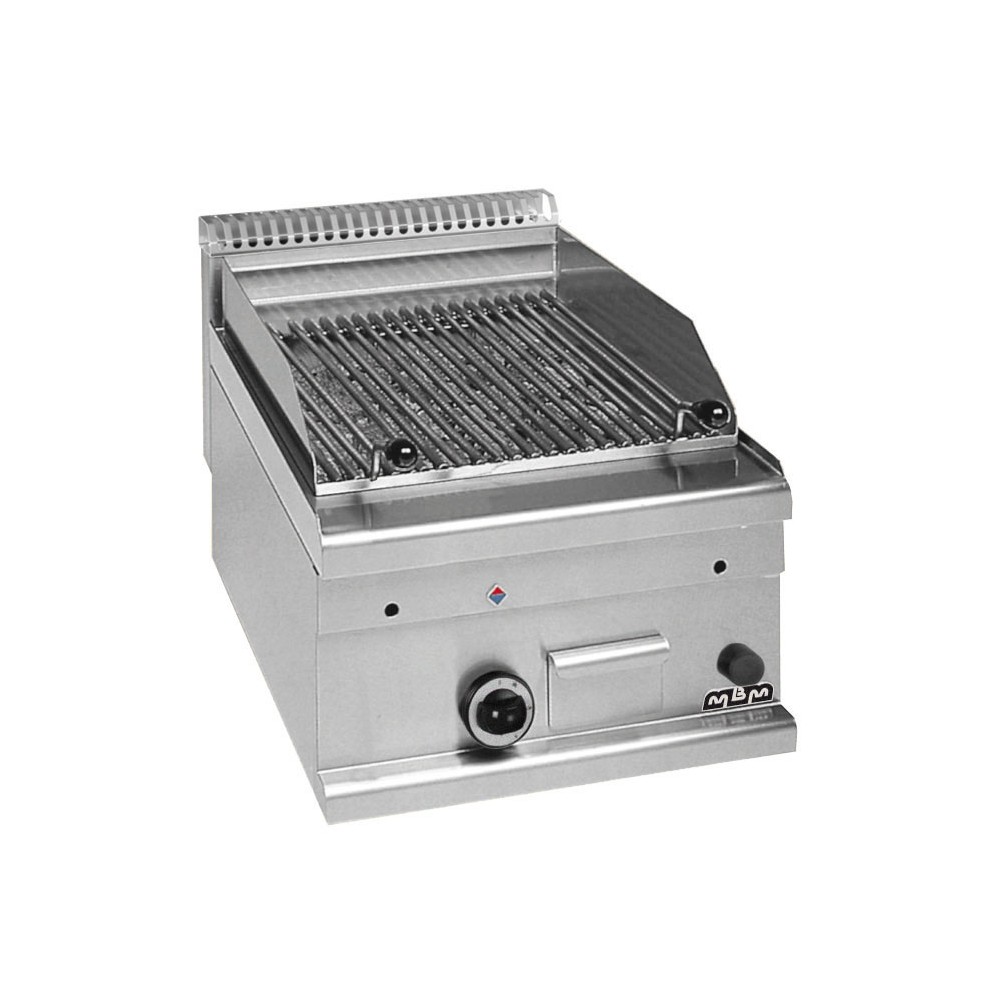 Grill à pierre lavique Charcoal Top L400 gaz MBM GPL46-mondialchr.com