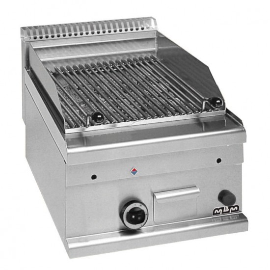 Grill à pierre lavique Charcoal Top L400 gaz MBM GPL46P-mondialchr.com