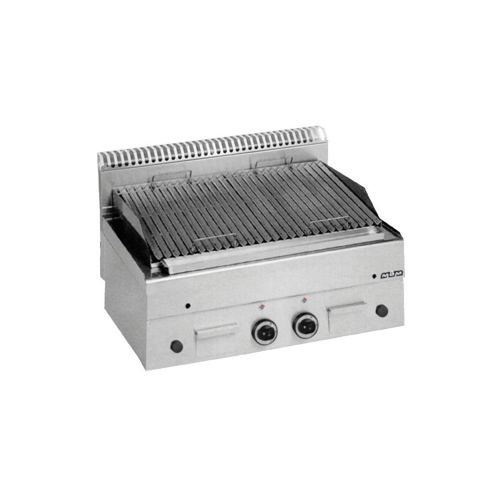 Grill poisson à pierre lavique Charcoal Top L800 gaz GPL86P-mondialchr.com