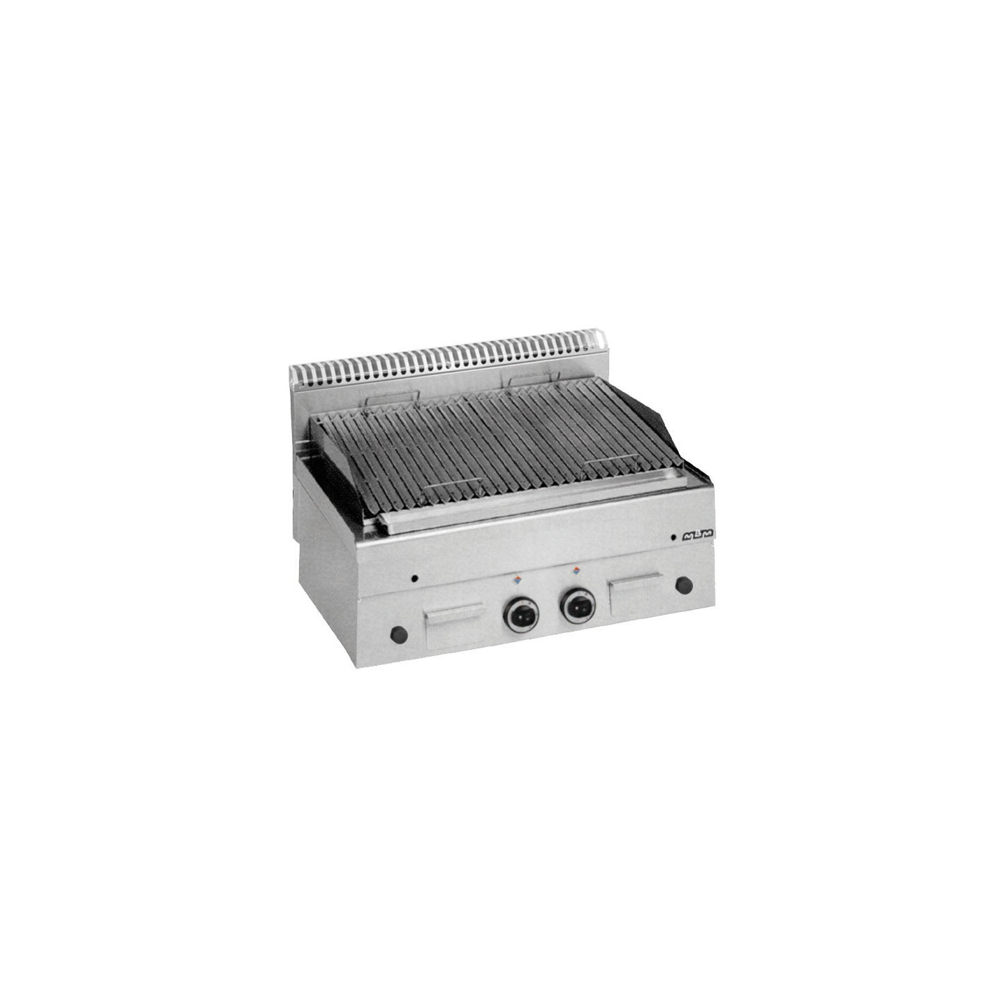 Grill poisson à pierre lavique Charcoal Top L800 gaz GPL86P-mondialchr.com