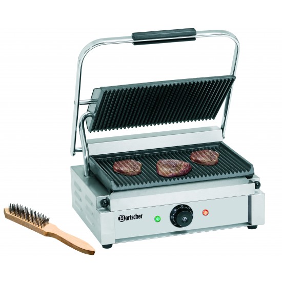 Grill contact Panini  Plaques de grande surface rainurées