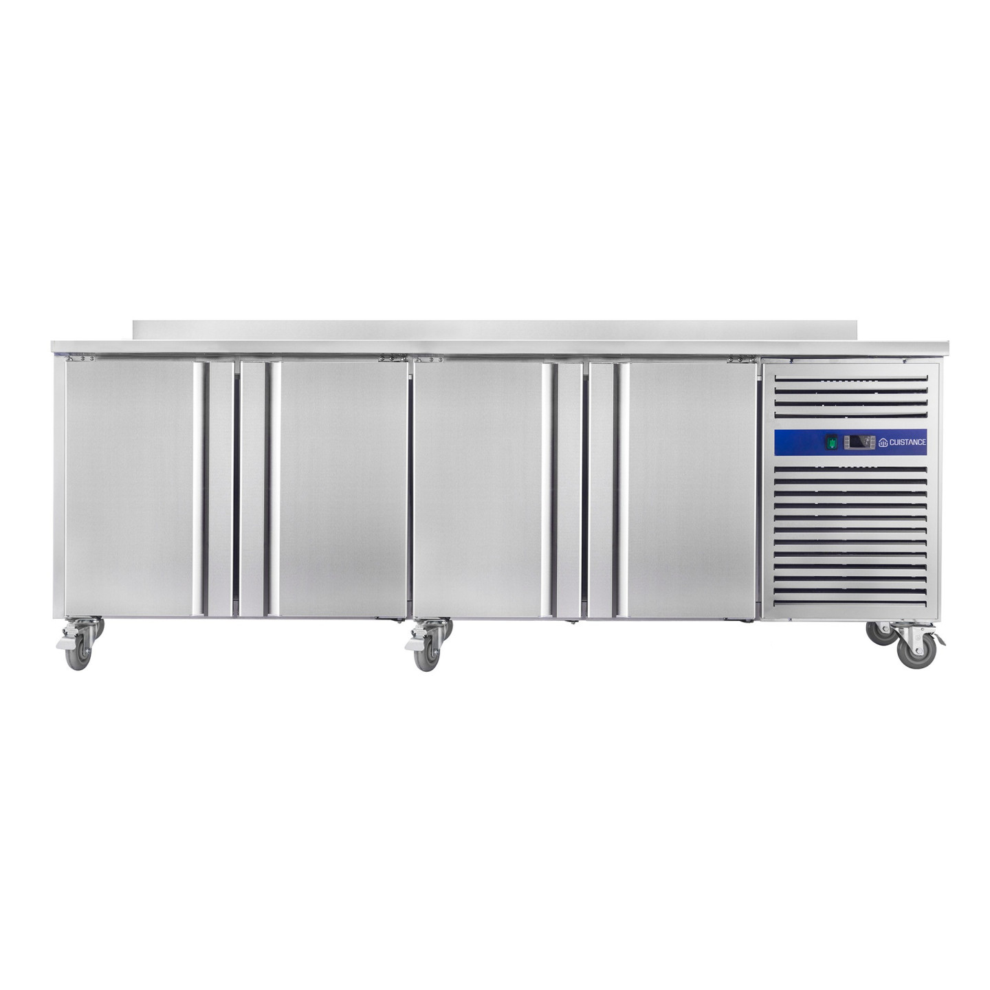 Table réfrigérée positive inox 616L 4 portes GN4200TN-mondialchr.com