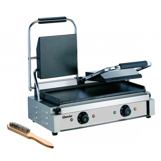Grill contact double Plaques lisses