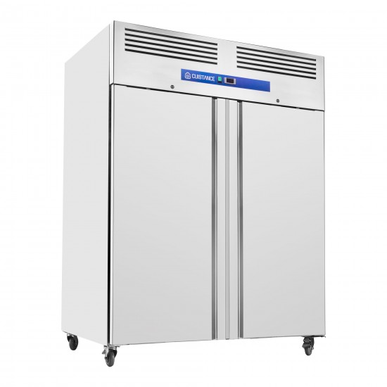 Armoire réfrigérée inox positive 2 P pleines GN1200TN-mondialchr.com
