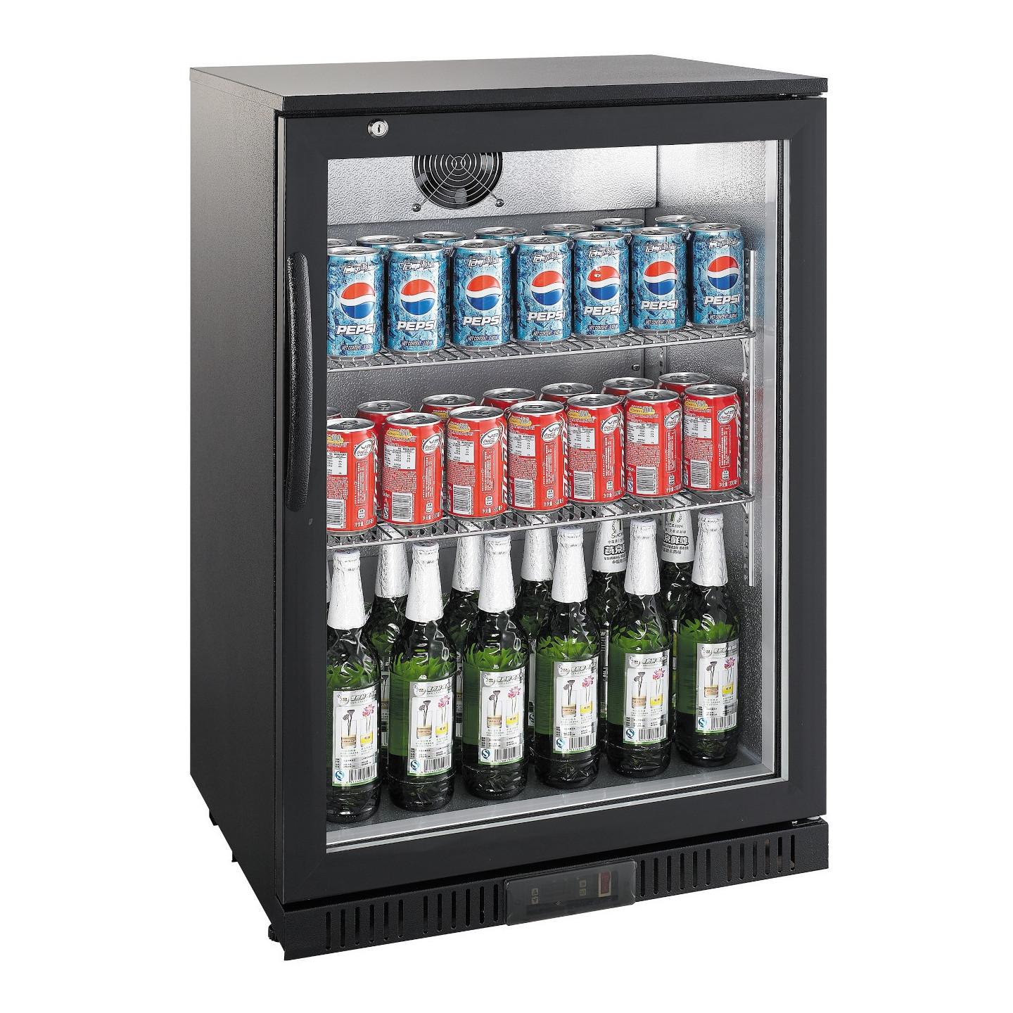 Arrière bar réfrigéré avec 1 porte battante L600mm LG128-mondialchr.com