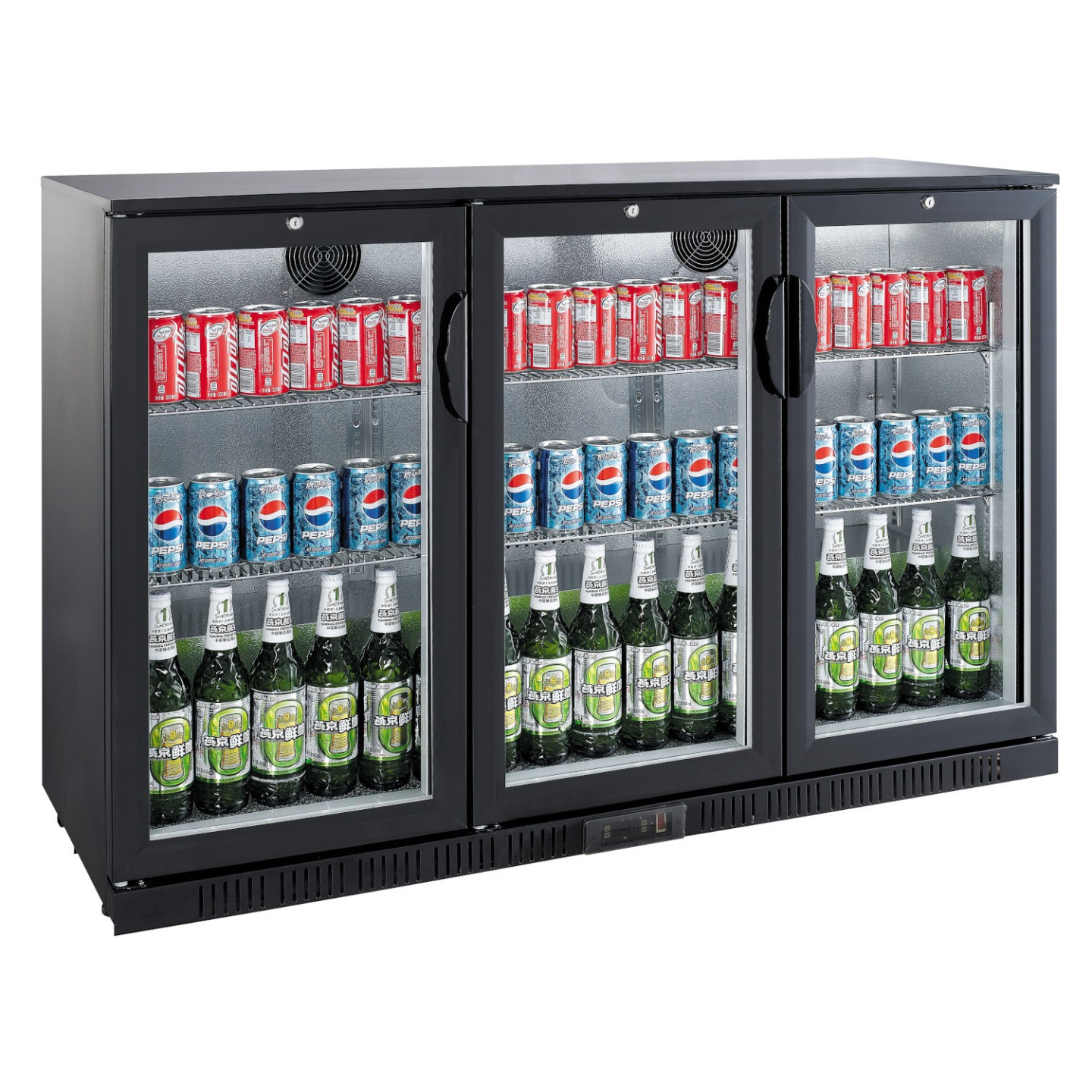 Arrière bar réfrigéré avec 3 portes battantes L1350mm LG320H-mondialchr.com