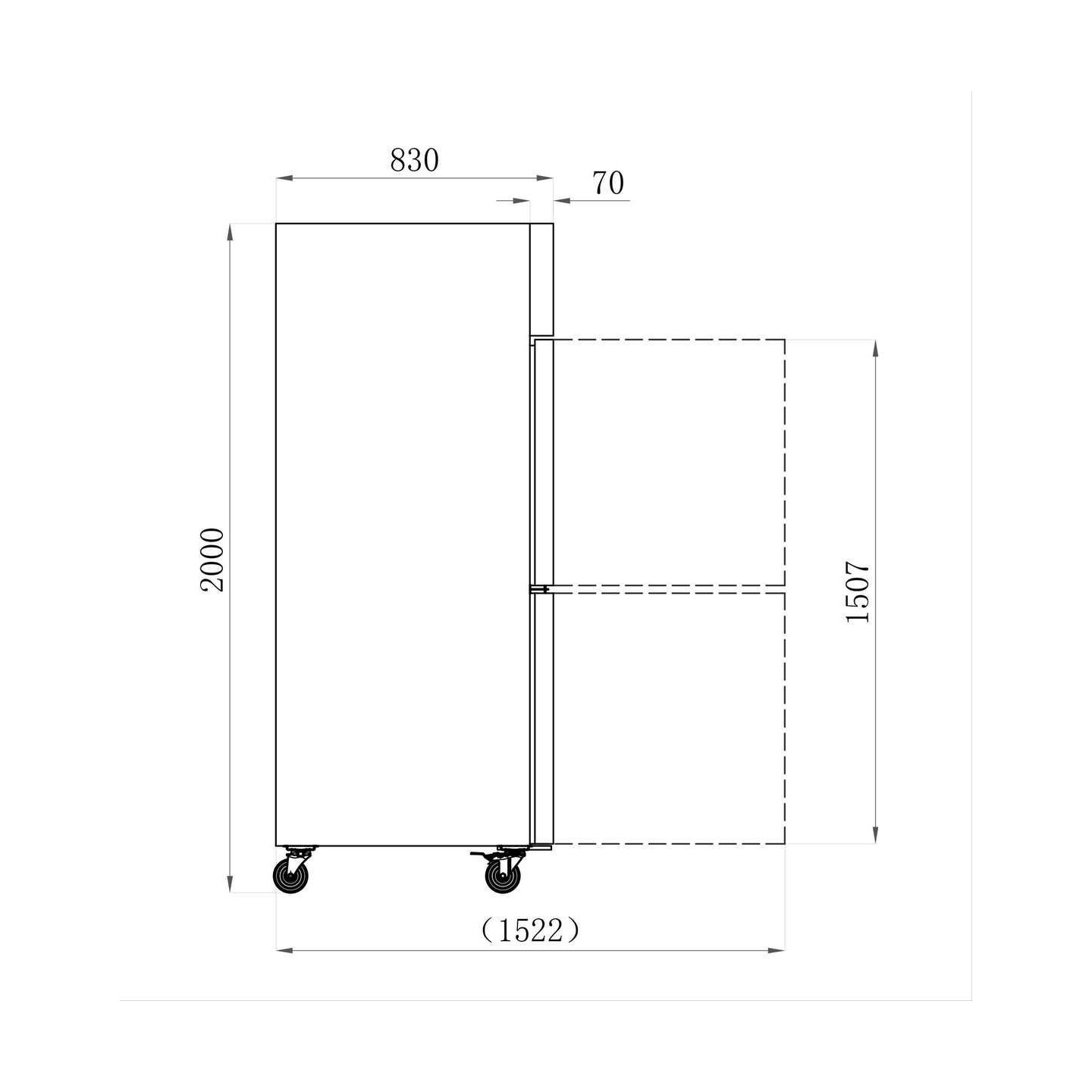 Armoire réfrigérée positive 1400L 4 demi-P AA14PPNM AFI-mondialchr.com