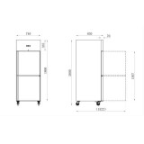 Armoire réfrigérée négative 700L 2 demi-P AAF7PNNM AFI-mondialchr.com