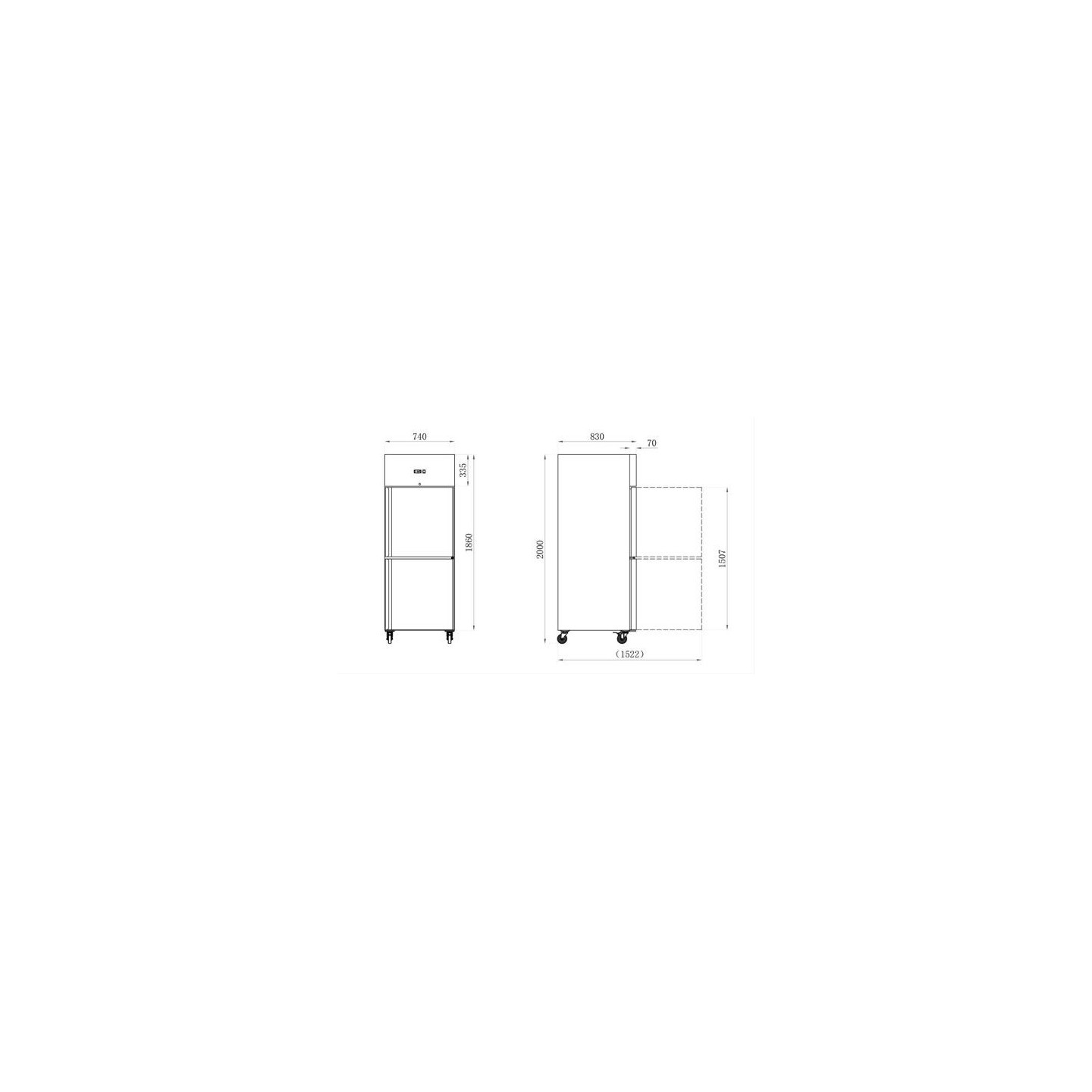 Armoire réfrigérée négative 700L 2 demi-P AAF7PNNM AFI-mondialchr.com