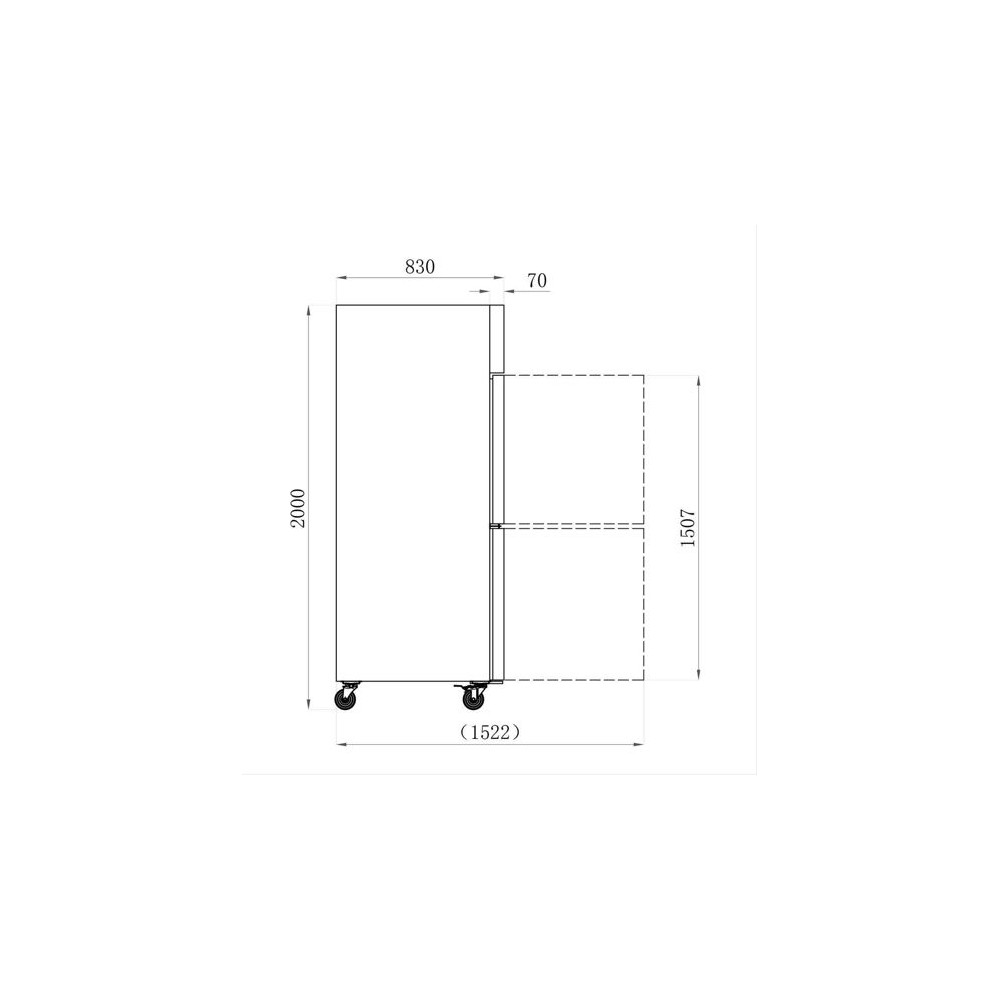 Armoire réfrigérée négative 1400L 4 demi-P AA14PNNM AFI-mondialchr.com
