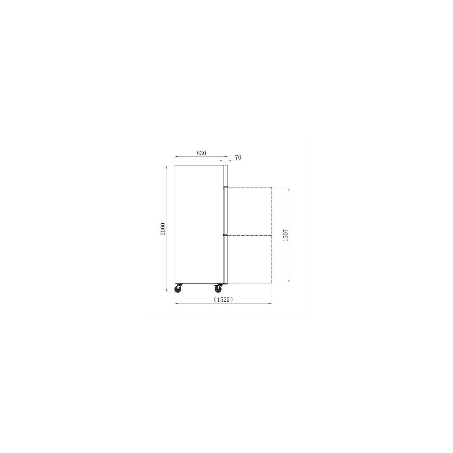 Armoire réfrigérée négative 1400L 4 demi-P AA14PNNM AFI-mondialchr.com