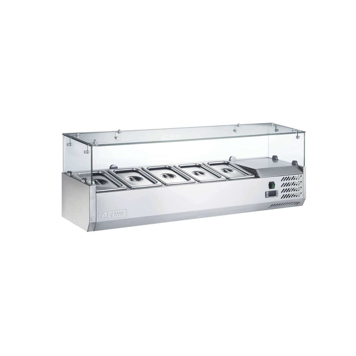 Kit réfrigéré en verre à poser 5 GN1 4 P.335mm AFI-mondialchr.com