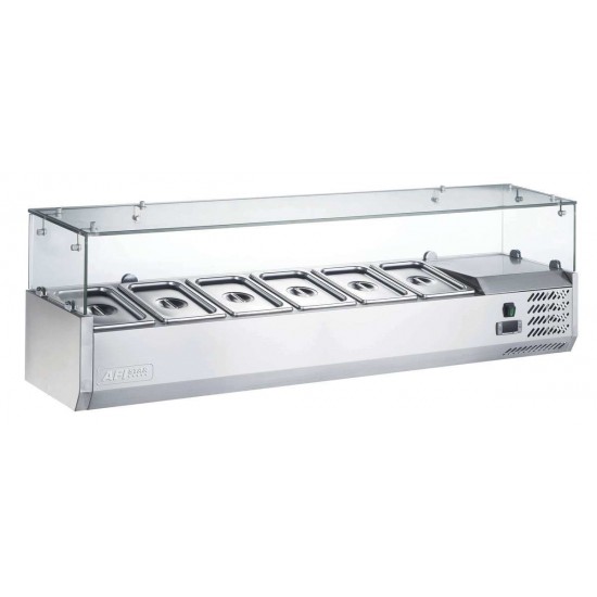 Kit réfrigéré en verre à poser 6 GN1 4 P.335mm AFI-mondialchr.com