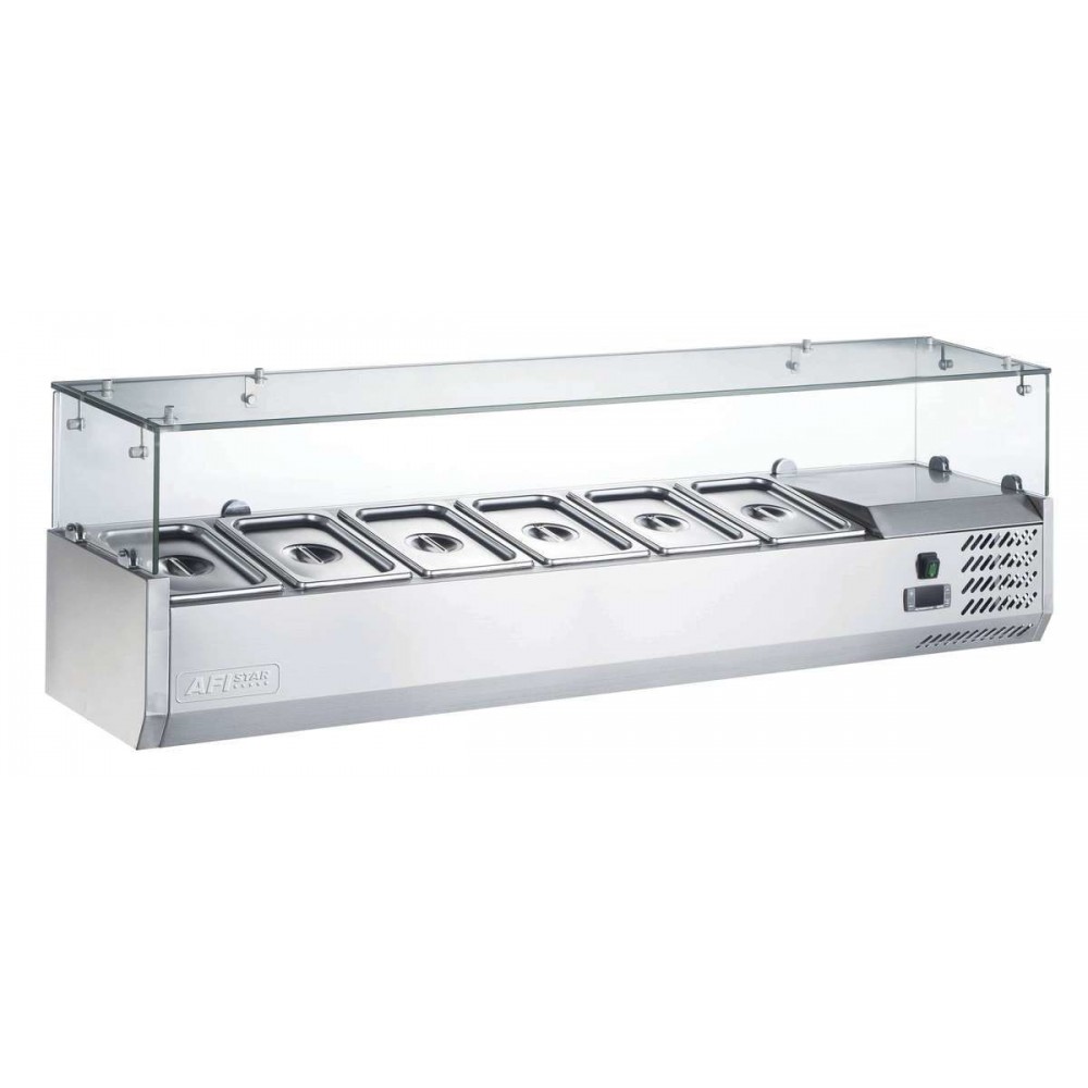 Kit réfrigéré en verre à poser 6 GN1 4 P.335mm AFI-mondialchr.com