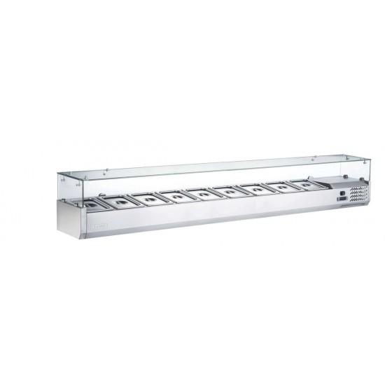 Kit réfrigéré en verre à poser 10 GN1 4 P.335mm AFI-mondialchr.com