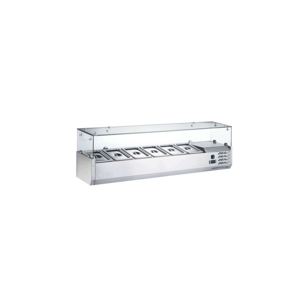Kit réfrigéré en verre à poser 6 GN1 3  L1400 mm AFI-mondialchr.com