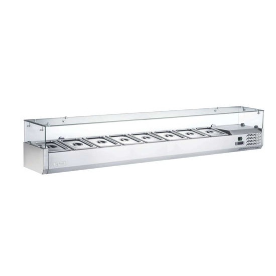 Kit réfrigéré en verre à poser 8 GN1 3 P.395mm AFI-mondialchr.com