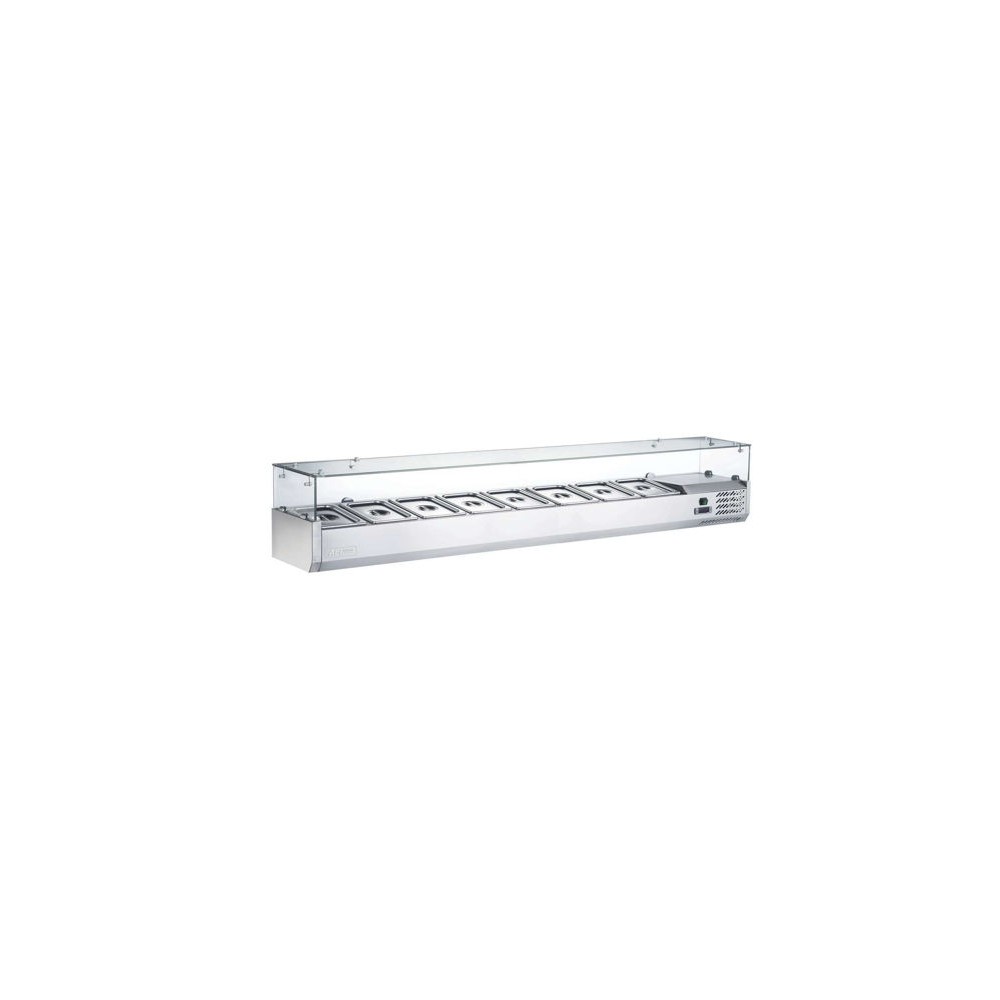 Kit réfrigéré en verre à poser 8 GN1 3 P.395mm AFI-mondialchr.com
