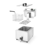 Friteuse Profi Line 8L avec robinet de vidange HENDI-mondialchr.com