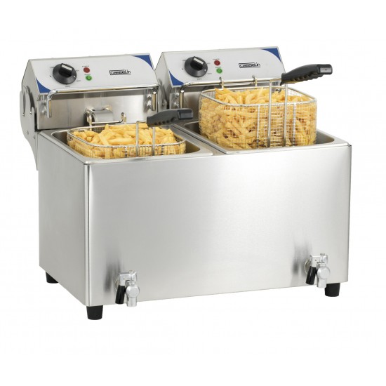 Friteuse électrique professionnelle 2x7L Casselin-mondialchr.com