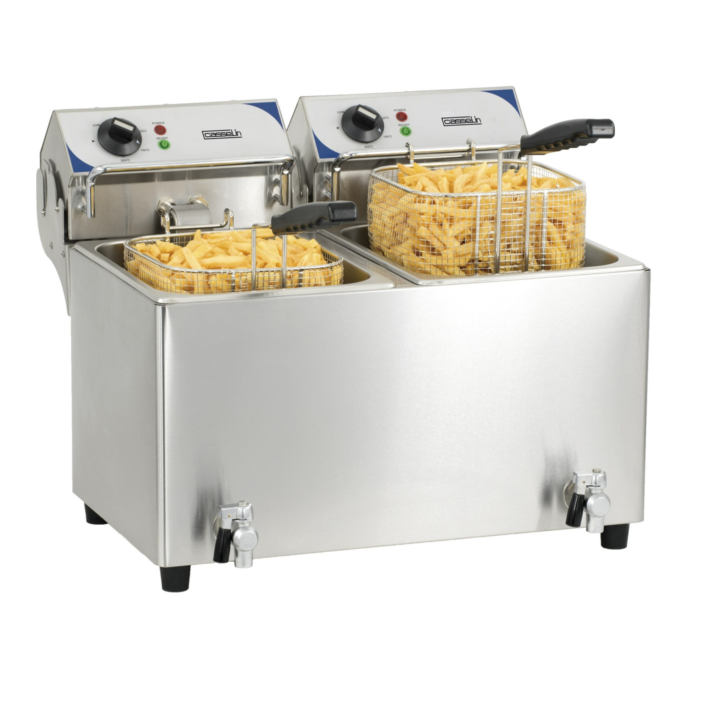 Friteuse électrique professionnelle 2x7L Casselin-mondialchr.com