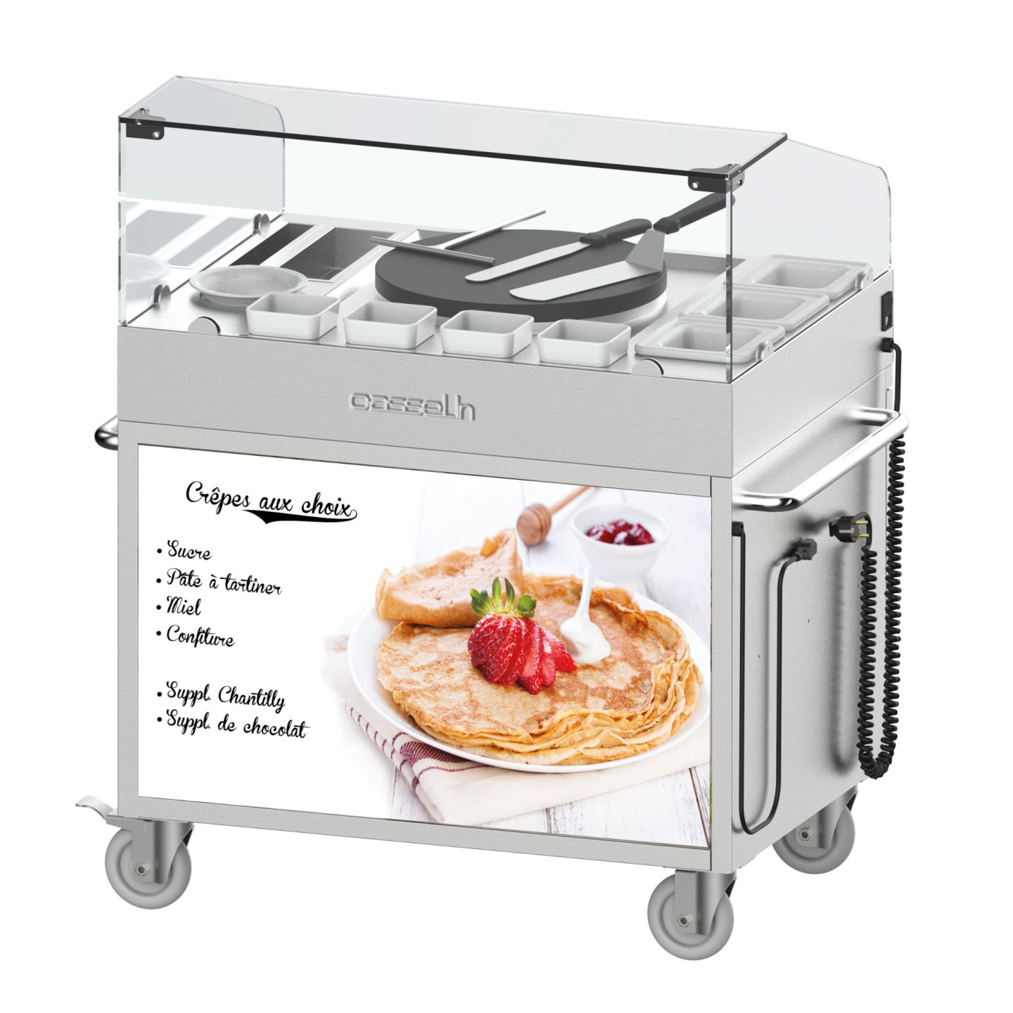 Chariot à crêpière 40 encastrée Casselin-mondialchr.com